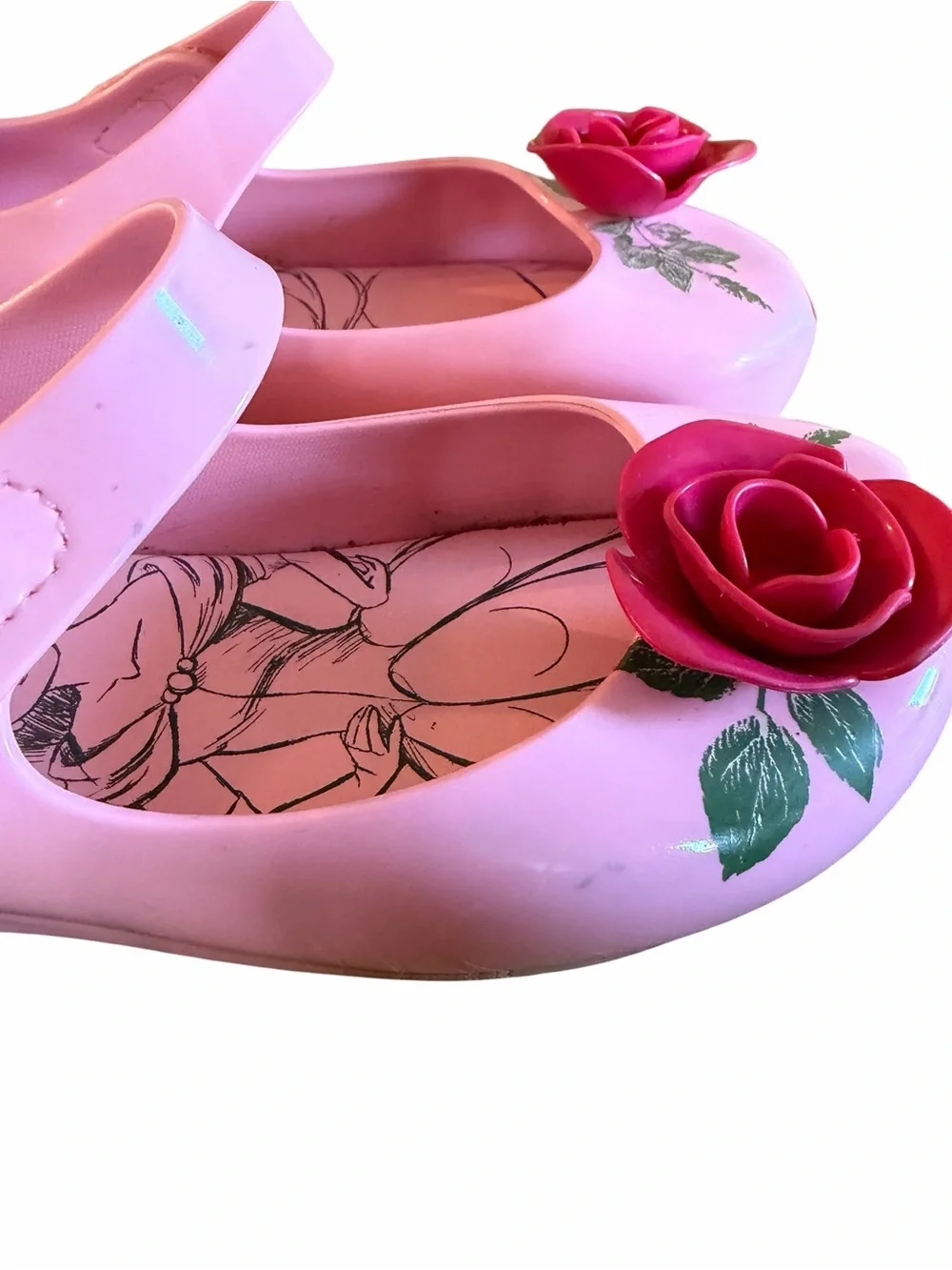 Mini Melissa Ultra Girl + Disney Beauty and the Beast Mary Jane Flats.
